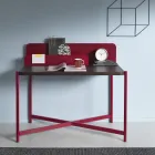 Scrittoio Moderno in Metallo Colorato e Legno Rovere di Design Italiano - Nadin Viadurini