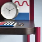Scrittoio Moderno in Metallo Colorato e Legno Rovere di Design Italiano - Nadin Viadurini