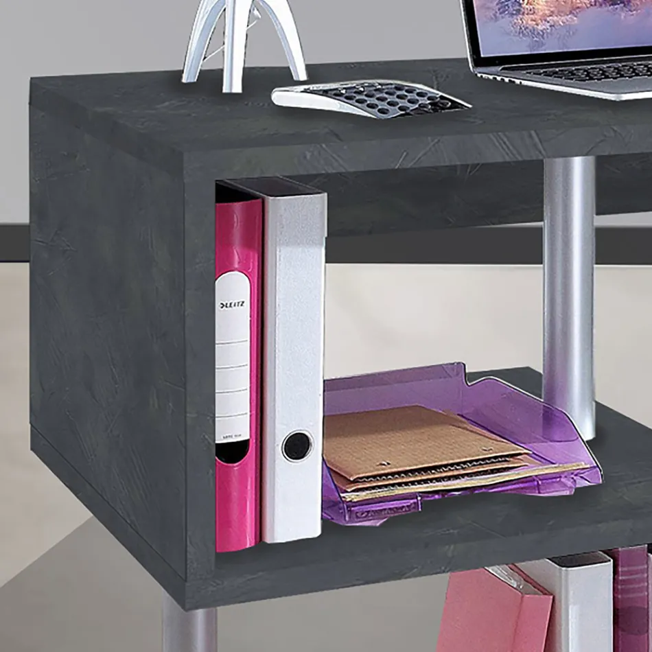 Scrivania Bianca o Ardesia in Legno di Design Italiano 3 Misure - Michel Viadurini