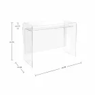 Scrivania moderna in plexiglass trasparente prodotta in Italia, Barga Viadurini