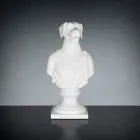 Scultura in ceramica artigianale Bianca 100% Made in Italy Fabas 1 Viadurini