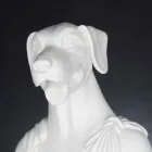 Scultura in ceramica artigianale Bianca 100% Made in Italy Fabas 1 Viadurini
