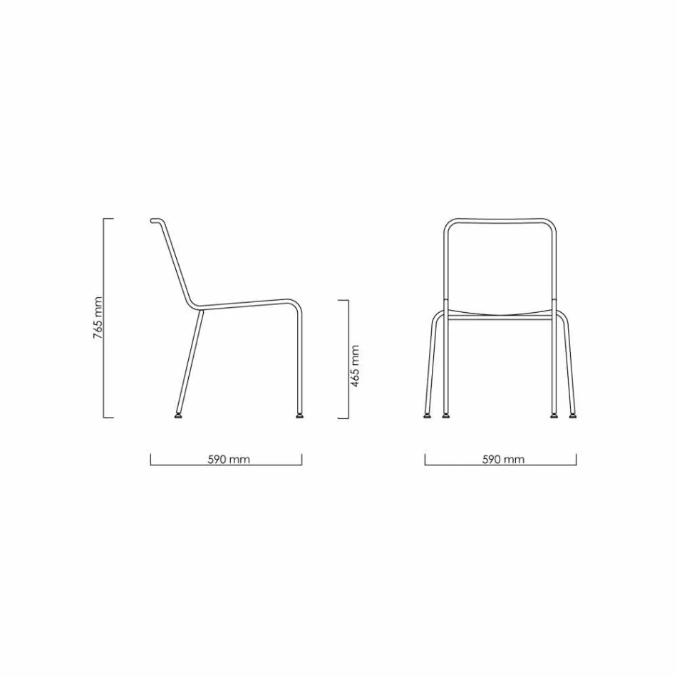 Sedia Bianca di Design da Esterno in Acciaio e PVC Made in Italy - Madagascar Viadurini