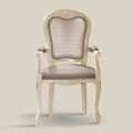 Sedia Capotavola in Legno Rivestita in Tessuto Made in Italy - Majesty