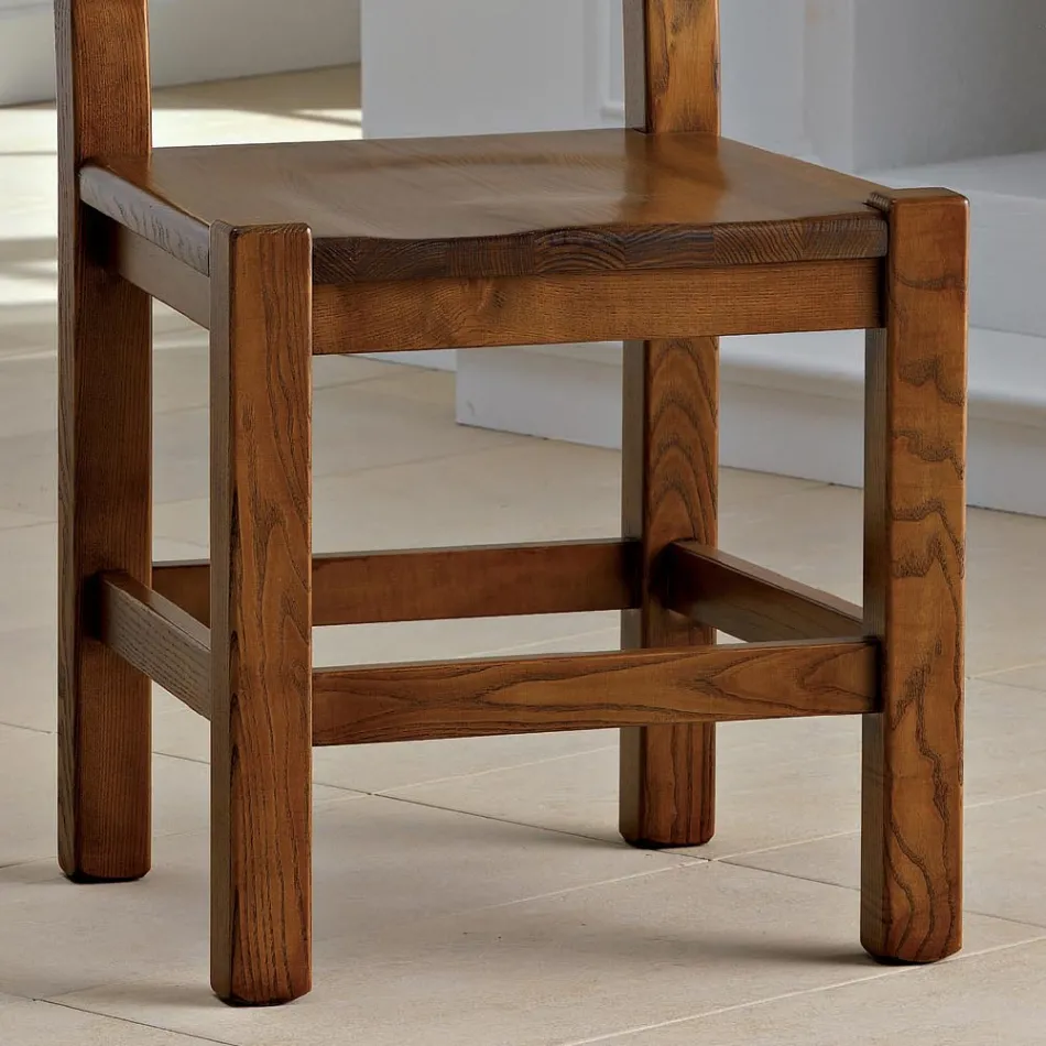 Sedia Classica Cucina in Legno Massello di Faggio Made in Italy - Lavinia Viadurini
