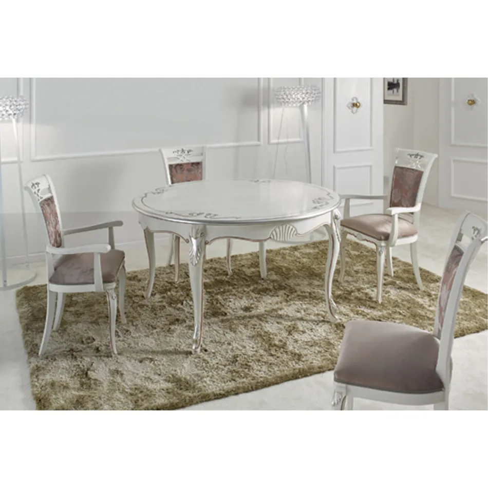 Sedia Classica Imbottita in Legno Noce o Bianco Made in Italy - Caligola Viadurini