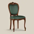 Sedia Classica in Legno Noce o Oro Imbottita Made in Italy - Imperator Viadurini
