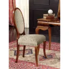 Sedia Classica Legno e Tessuto Con o Senza Braccioli Made in Italy - Ellie Viadurini