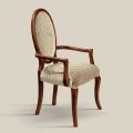 Sedia Classica Legno e Tessuto Con o Senza Braccioli Made in Italy - Ellie