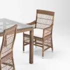 Sedia con Braccioli da Esterno in Polyrattan - Gigi Viadurini