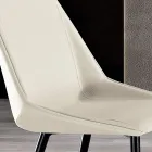Sedia con Gambe in Metallo e Seduta Monoscocca in Tessuto Made in Italy - Hinata Viadurini