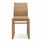 Sedia con Struttura in Frassino e Scocca in Rovere Made in Italy - Emilia Viadurini