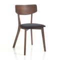 Sedia Cucina in Tessuto con Struttura in Legno Massello 2 Pezzi - Tonino