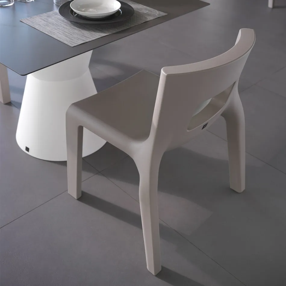 Sedia da Cucina Impilabile in Polietilene Made in Italy 2 Pezzi - Alassio Viadurini