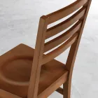 Sedia da Cucina in Legno di Faggio e Seduta in Legno Massello - Rabasse Viadurini