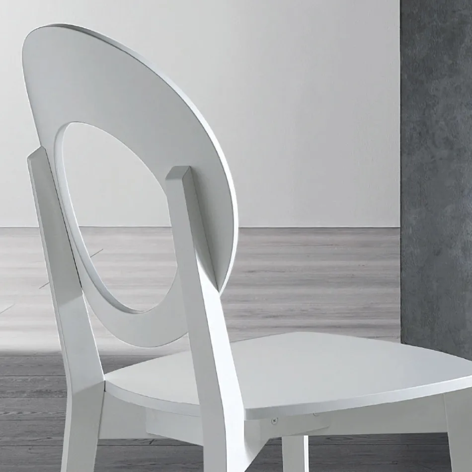 Sedia da Cucina in Legno Massello di Faggio Design Italiano - Marrine Viadurini
