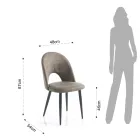 Sedia da Cucina in Pelle Sintetica Effetto Invecchiato 4 Pezzi - Renetta Viadurini