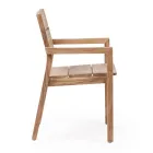 Sedia da Esterno con Braccioli in Legno Teak - Marie Viadurini