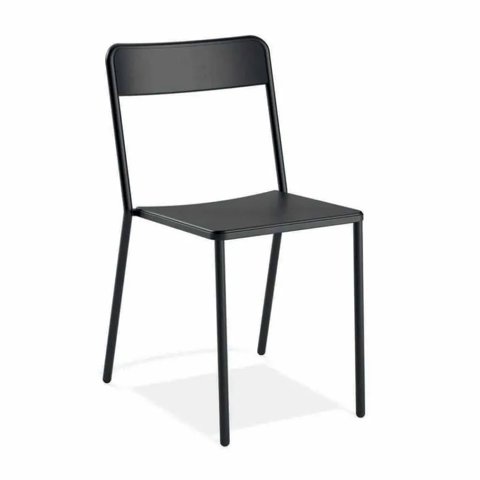 Sedia da Esterno Impilabile in Metallo Made in Italy, 4 Pezzi - Xylia Viadurini