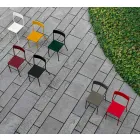 Sedia da Esterno Impilabile in Metallo Made in Italy, 4 Pezzi - Xylia Viadurini