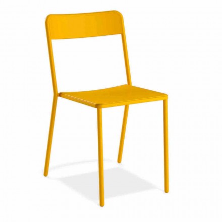 Sedia da Esterno Impilabile in Metallo Made in Italy, 4 Pezzi - Xylia Viadurini