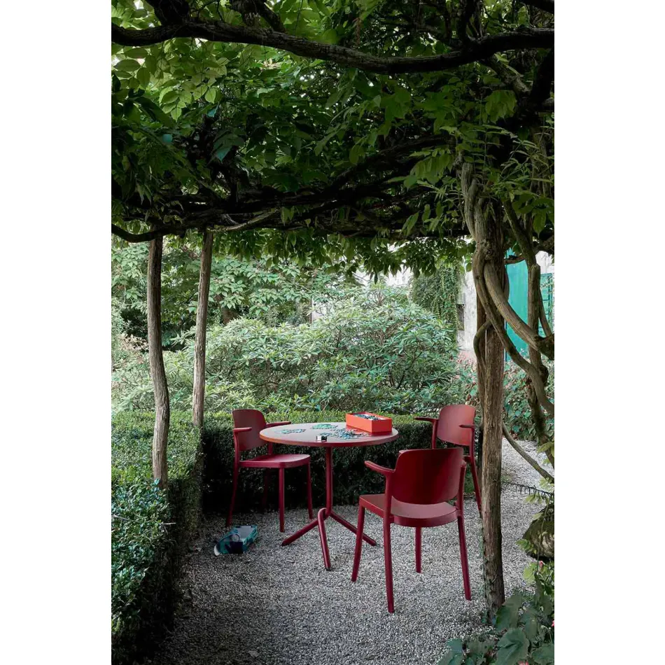 Sedia da Esterno Impilabile in Polipropilene Made in Italy, 4 Pezzi - Bertina Viadurini
