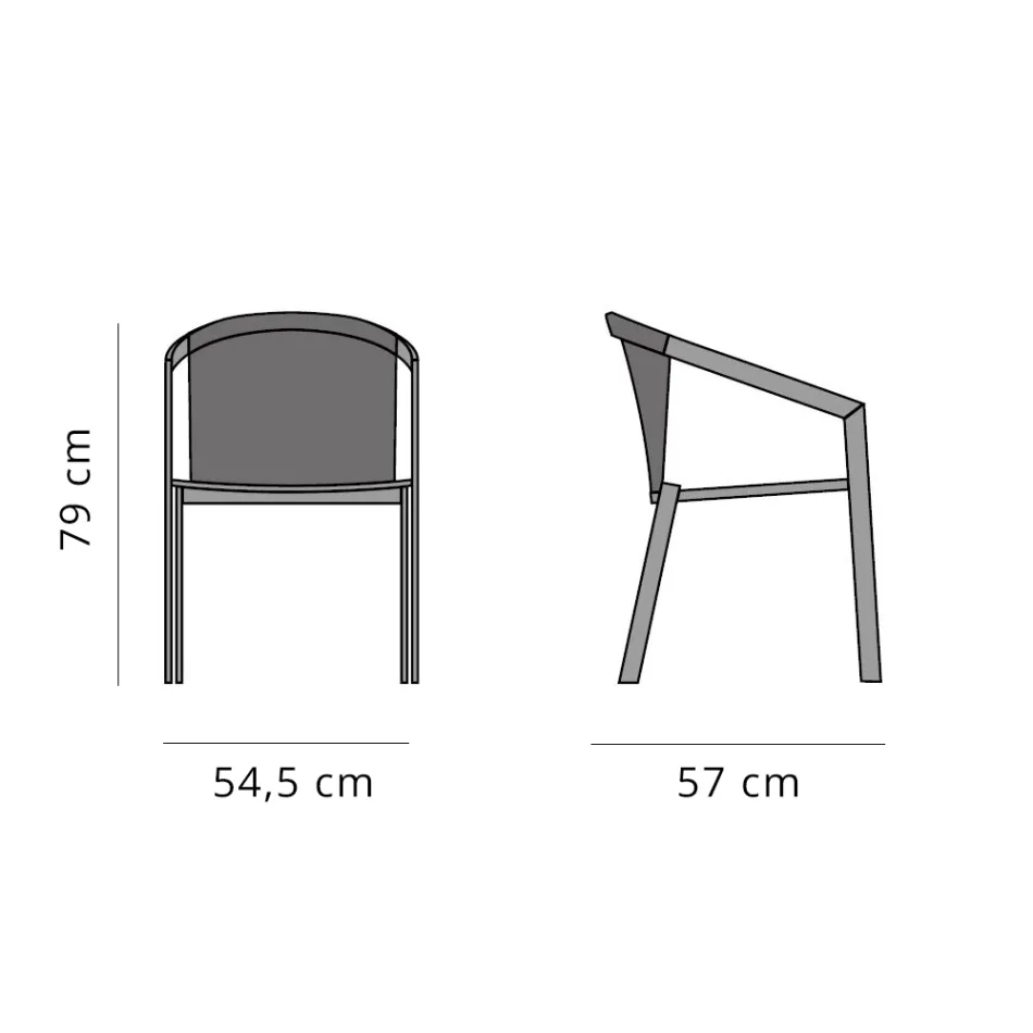 Sedia da Esterno in Alluminio con o Senza Cuscino, Alta Qualità, 4 pz - Filomena Viadurini