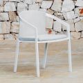 Sedia da Esterno in Alluminio con o Senza Cuscino, Alta Qualità, 4 pz - Filomena