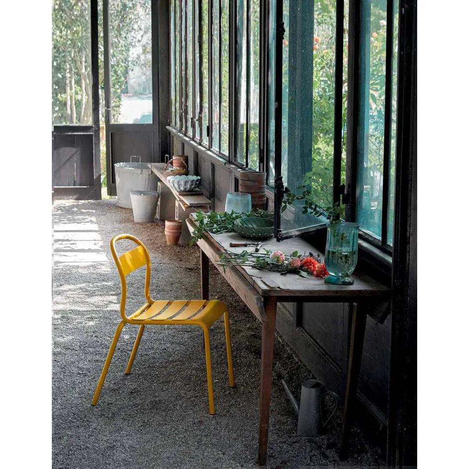 Sedia da Esterno in Alluminio Impilabile Made in Italy, 4 Pezzi - Ulyssa Viadurini