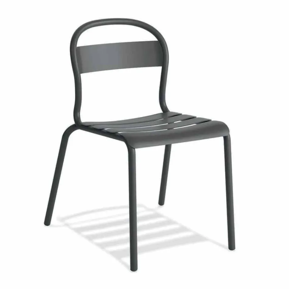Sedia da Esterno in Alluminio Impilabile Made in Italy, 4 Pezzi - Ulyssa Viadurini