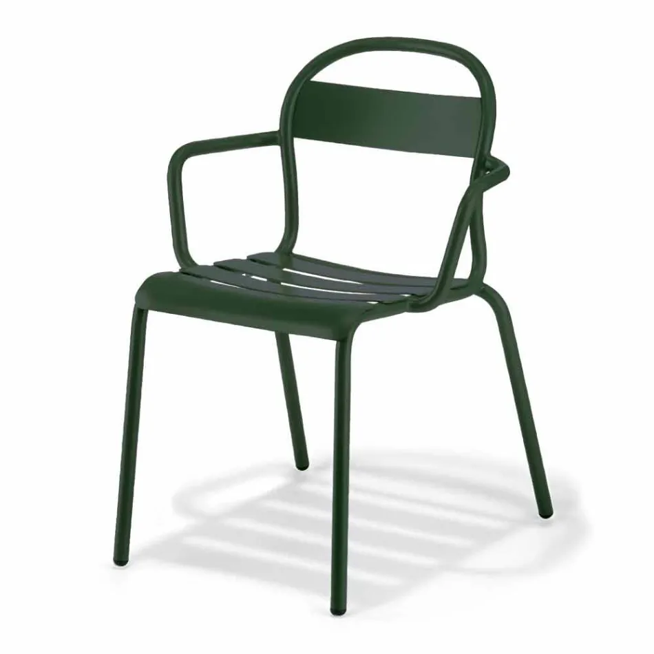 Sedia da Esterno in Alluminio Impilabile Made in Italy, 4 Pezzi - Ulyssa Viadurini