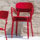 Sedia da Esterno in Metallo con Braccioli Made in Italy 4 Pezzi - Pixie Viadurini