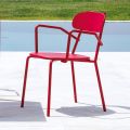 Sedia da Esterno in Metallo con Braccioli Made in Italy 4 Pezzi - Pixie