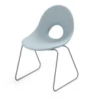 Sedia da Esterno in Polietilene e Base Ferro Made in Italy 2 pezzi - Ashley Viadurini