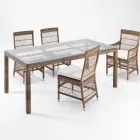 Sedia da Esterno in Polyrattan con Cuscino Opzionale - Gigi Viadurini