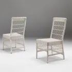 Sedia da Esterno in Polyrattan con Cuscino Opzionale - Gigi Viadurini
