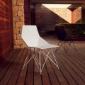 Sedia da giardino di design Vondom Faz in polipropilene e acciaio inox, 4 pezzi