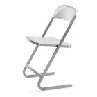 Sedia da Giardino Impilabile in Acciaio Design Moderno Made in Italy - Boston Viadurini