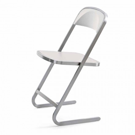 Sedia da Giardino Impilabile in Acciaio Design Moderno Made in Italy - Boston Viadurini