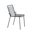 Sedia da Giardino Impilabile in Metallo Zincato Made in Italy 4 Pezzi - Vikas