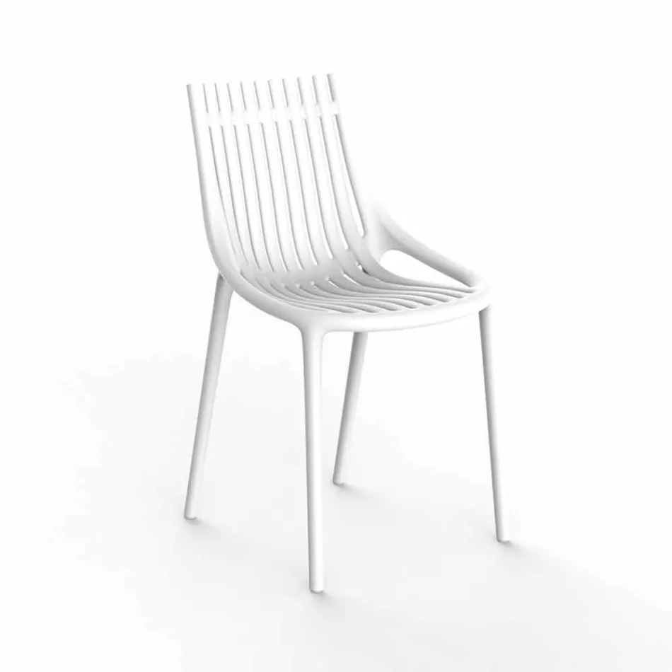 Sedia da Giardino in Plastica Colorata Impilabile 4 Pezzi - Ibiza by Vondom Viadurini
