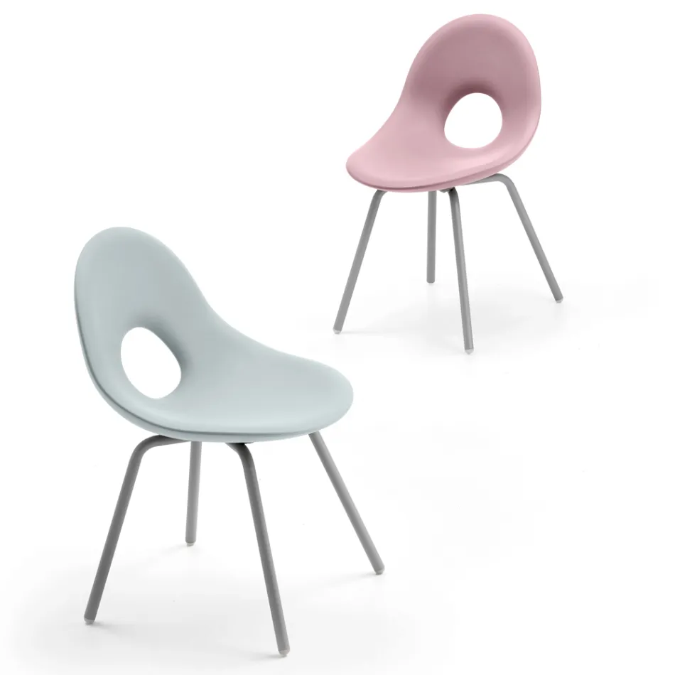 Sedia da Giardino in Polietilene e Base in Alluminio Made in Italy - Ashley Viadurini