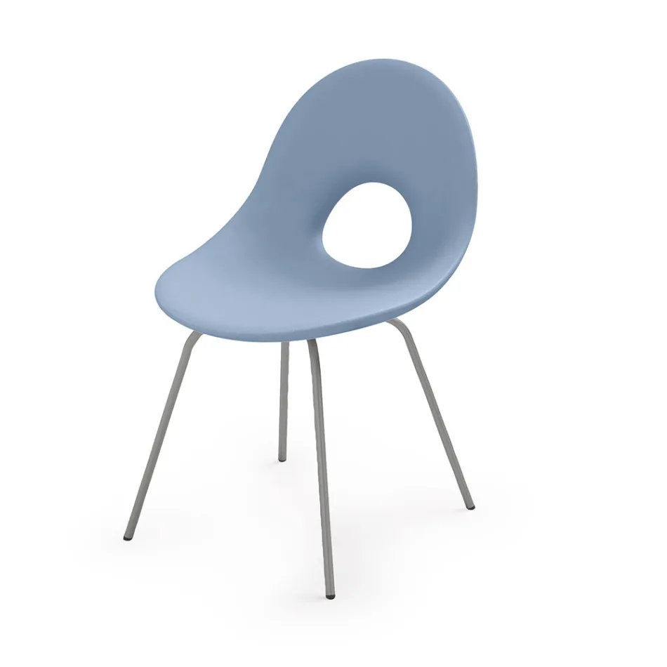 Sedia da Giardino in Polietilene e Base in Alluminio Made in Italy - Ashley Viadurini