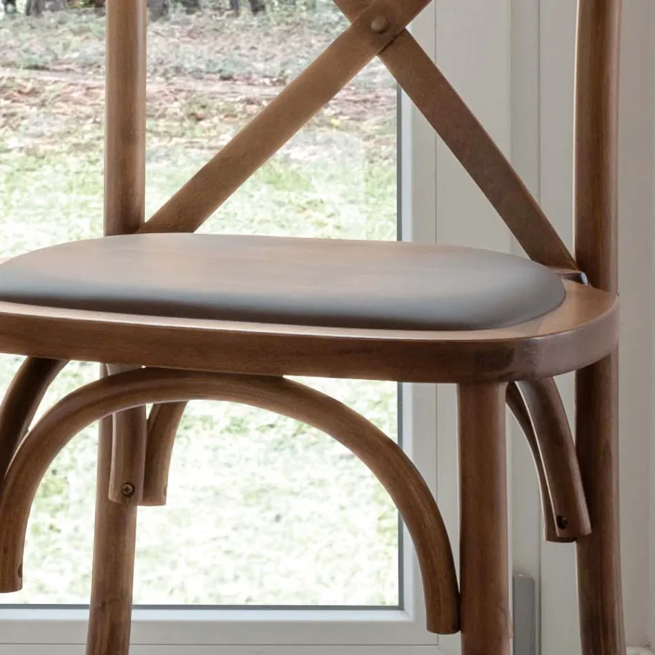 Sedia da Pranzo in Faggio Europeo in Diverse Finiture - Inay Viadurini