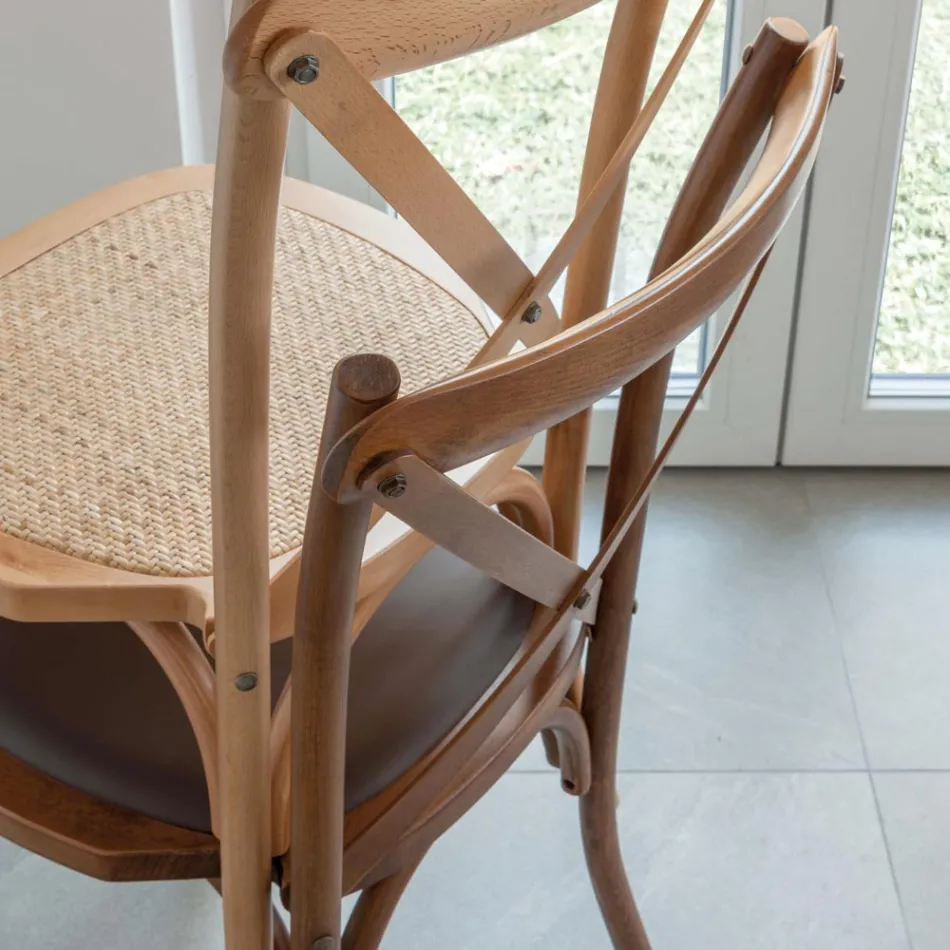 Sedia da Pranzo in Faggio Europeo in Diverse Finiture - Inay Viadurini
