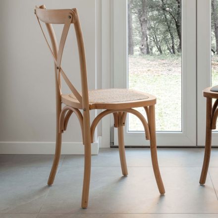 Sedia da Pranzo in Faggio Europeo in Diverse Finiture - Inay Viadurini