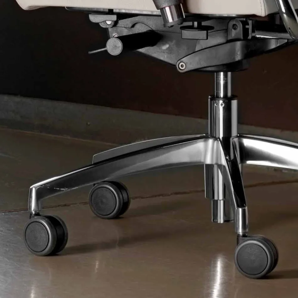 Sedia da Scrivania Ufficio Girevole Ergonomica con Ruote e Braccioli - Gimiglia Viadurini