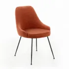 Sedia da Soggiorno con Seduta in Tessuto in Microfibra di Diversi Colori - Sandalo Viadurini