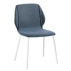 Sedia da Soggiorno Design Moderno Elegante in Tessuto con Bordino - Scarat Viadurini