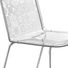 Sedia da Soggiorno in Plexiglass e Ferro Made in Italy, 2 Pezzi - Pumbaa Viadurini